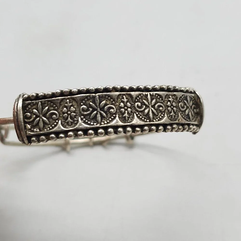 Alex & Ani Ultra Rare Trapeze Wrap Bracelet Sliver Tone Retired Hard To Find